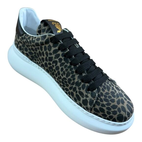 John Galliano Women’s shoes Leather-trimmed leopard sneakers casual - Picture 12 of 13